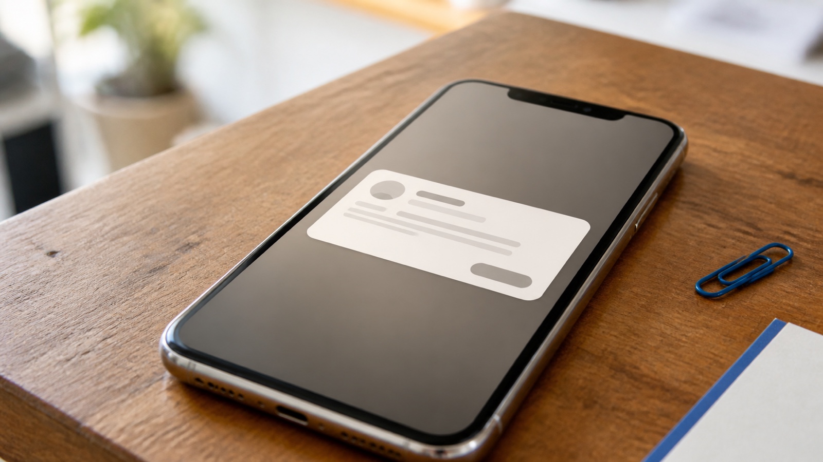 スマホのGoogle Chatに、FAX着信の要約カードとPDFボタンが表示されているクローズアップイメージ